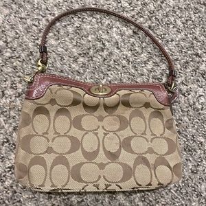 Coach Light Brown & Purple Purse